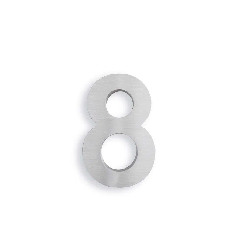 ModernStainlessHardware 6'' H Stainless Steel House Number