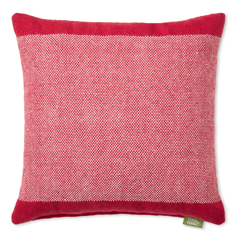 TOWN & COUNTRY TERRA Alara Solid Border Indoor Outdoor Decorative Pillow 20"x20"