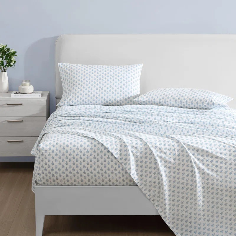 Laura Ashley Laura Ashley Printed Cotton Percale Sheet Set