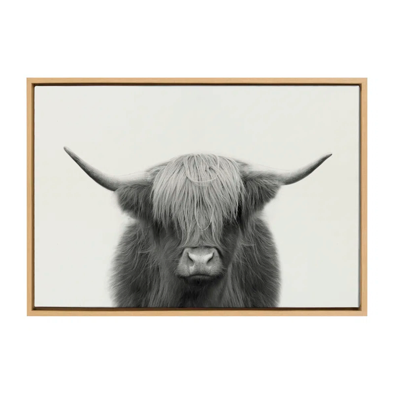 Williston Forge Jeylan " Hey Dude Highland Cow BW " by The Creative Bunch Studio