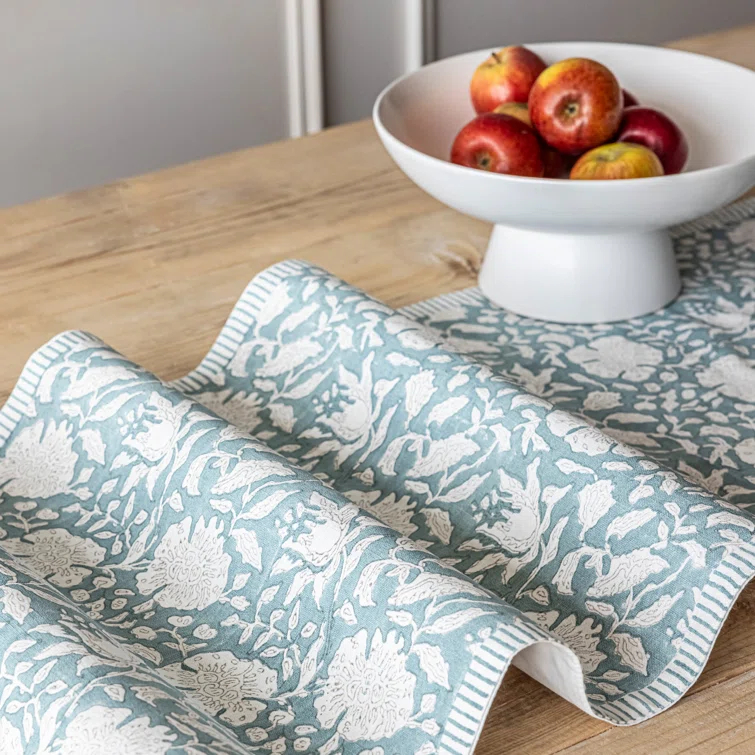 over&back Hand-Blocked Table Runner