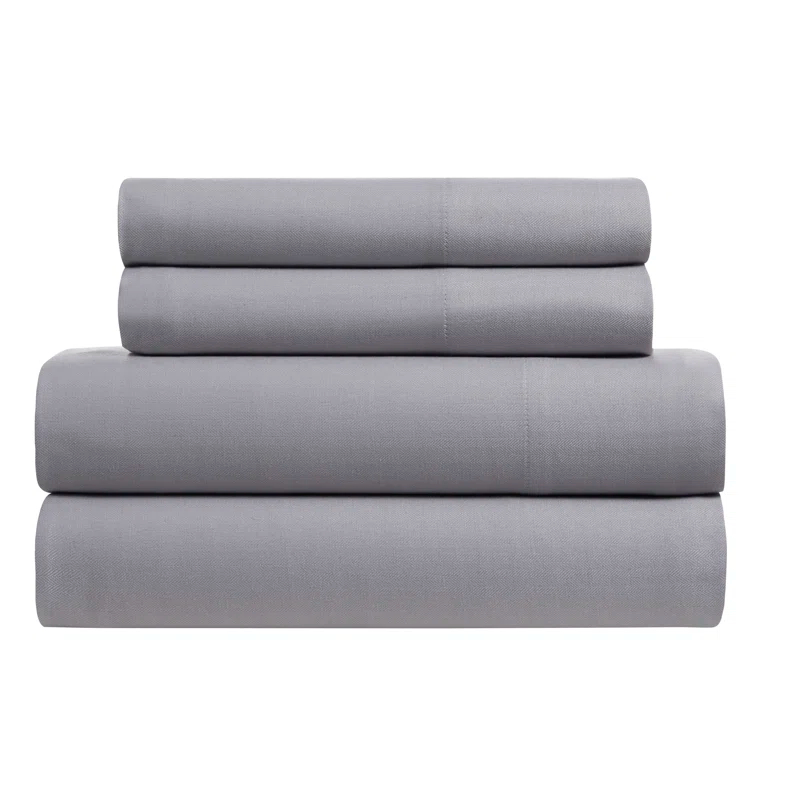 Kathy Ireland Home Kathy Ireland Herringbone Twill 4 Piece Cotton Sheet Set (King or Queen) (Set of 4)