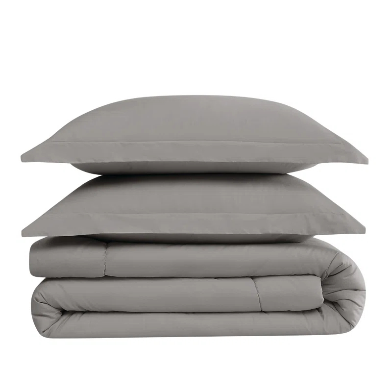 Brooklyn Loom Brooklyn Loom Oversized Cotton Percale King 3 Piece Comforter Set