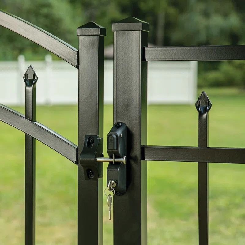 Barrette Outdoor Living Barrette Outdoor Living Black Aluminum Gate Latch for Posts