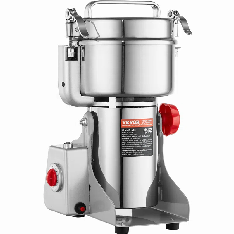 VEVOR 1000g Commercial Spice Grinder Electric Grain Mill Grinder High Speed
