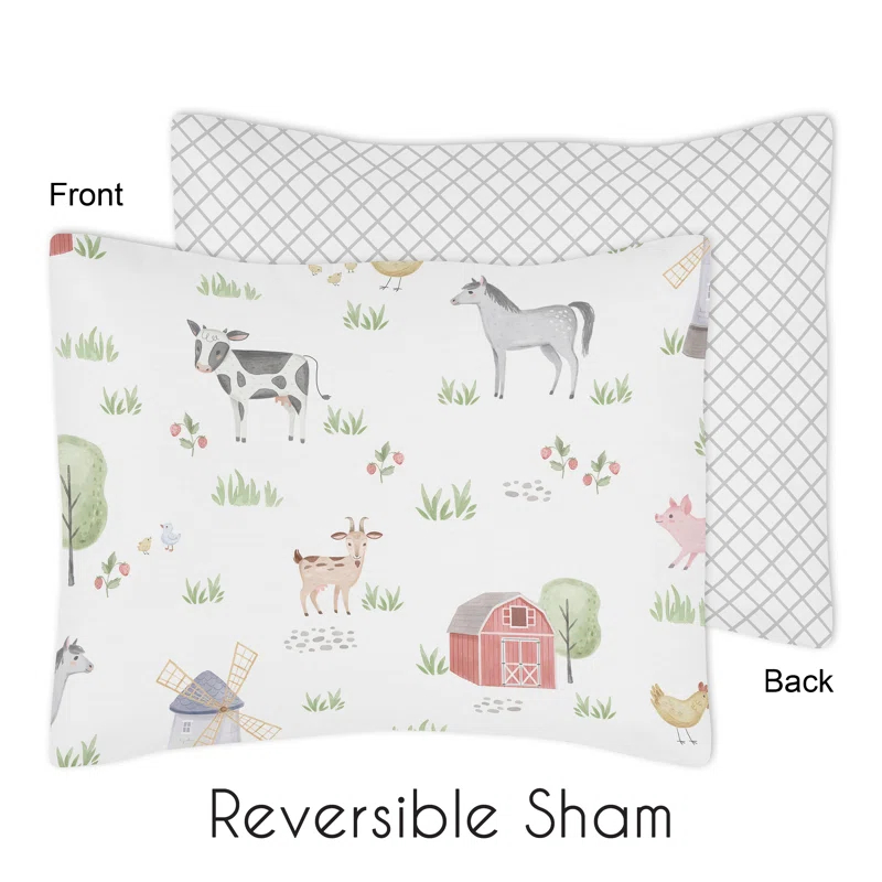Farm Animals 5 Piece Toddler Bedding Set (Set of 5)