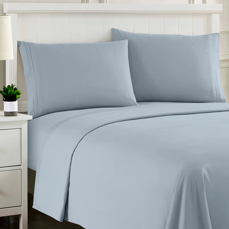 Sweet Home Collection Luxurious Classic Soft Solid 1800 Series Microfiber Sheet Set, Various Colors and Sizes
