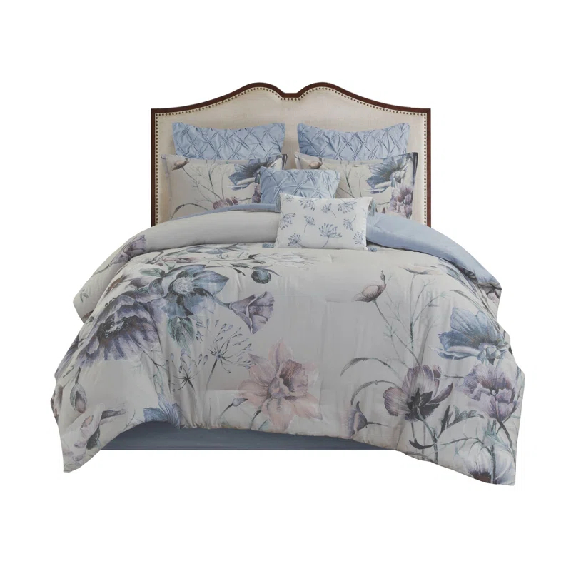 Madison Park Cassandra 8 Piece Cotton Comforter Set
