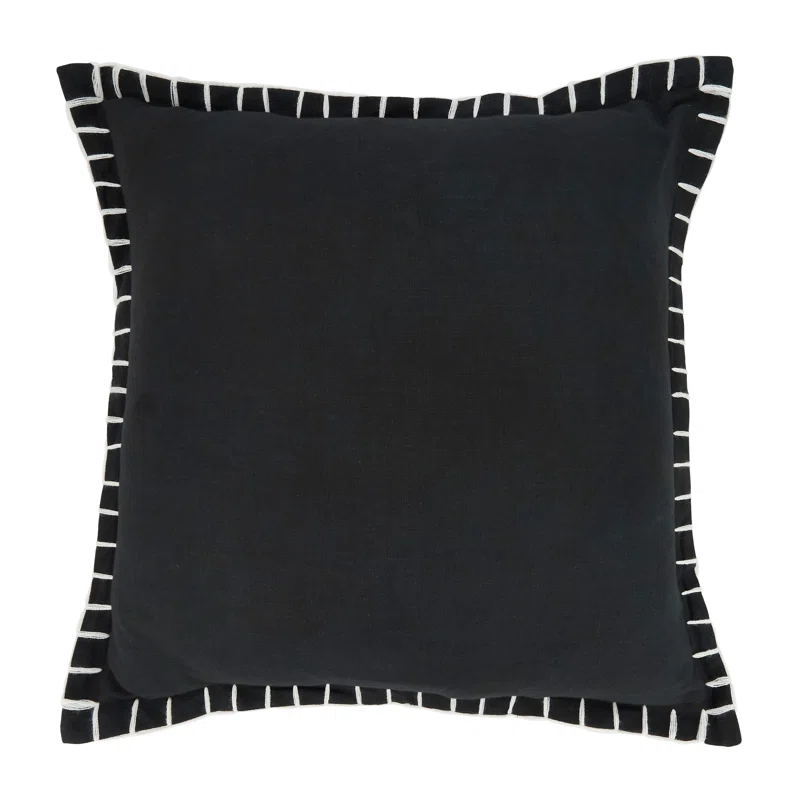 Saro Persephone Collection Cotton Pillow Cover