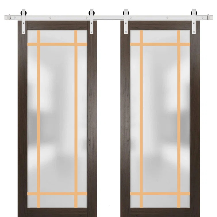 SARTODOORS 2113 Solid + Manufactured Wood Paneled French Doors