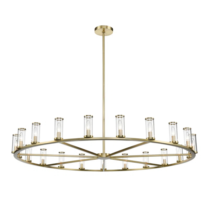 Alora Lighting Revolve 21 - Light Dimmable Wagon Wheel Chandelier