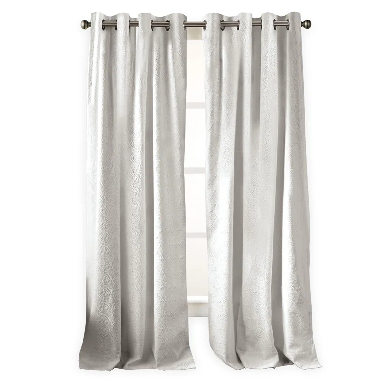 DKNY Chrysanthemum Solid Color Grommet Curtain Panel Pair (Set of 2)