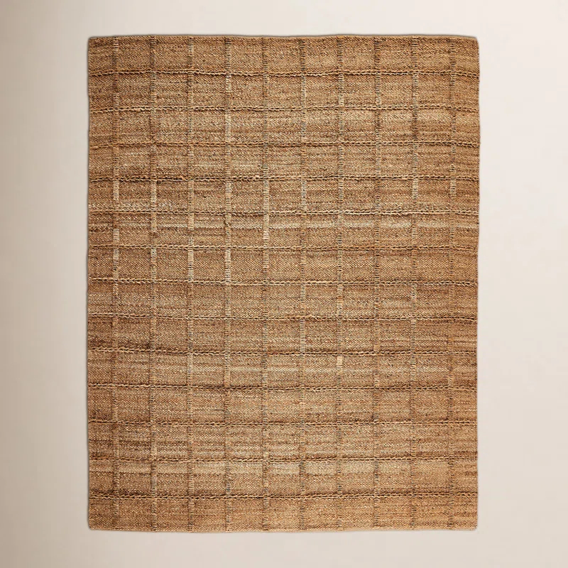 Gracie Oaks Hanne Jute Area Rug for Dining Room Living Room, Natural