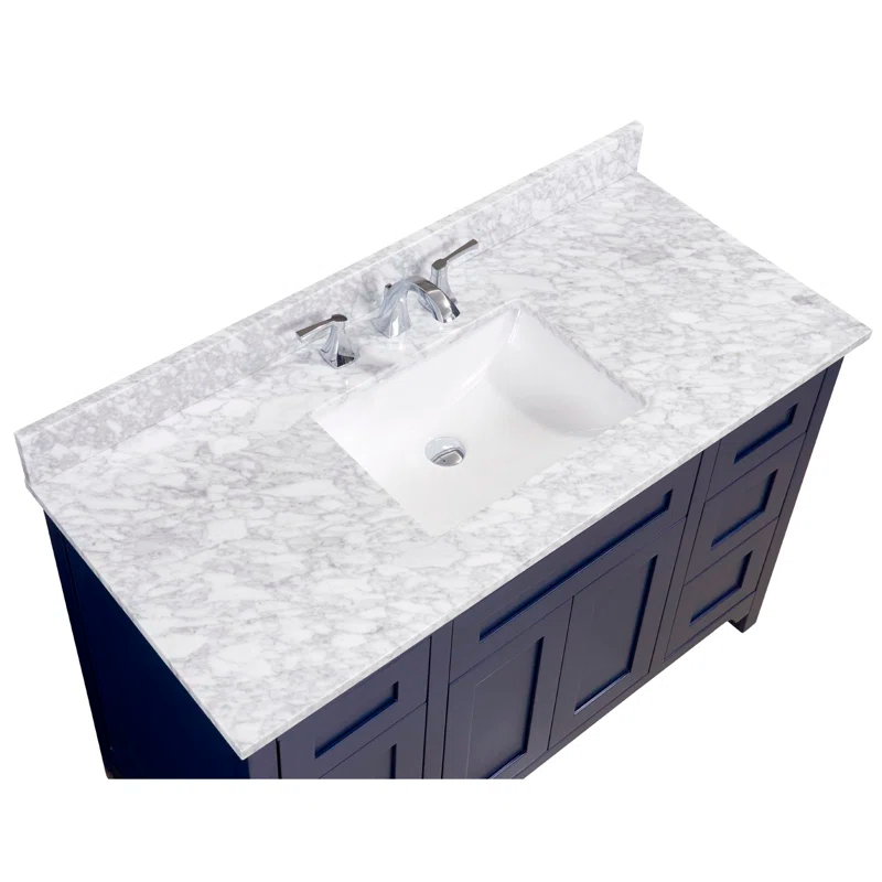 Oristano 49'' Marble Single Bathroom Vanity Top with Sink