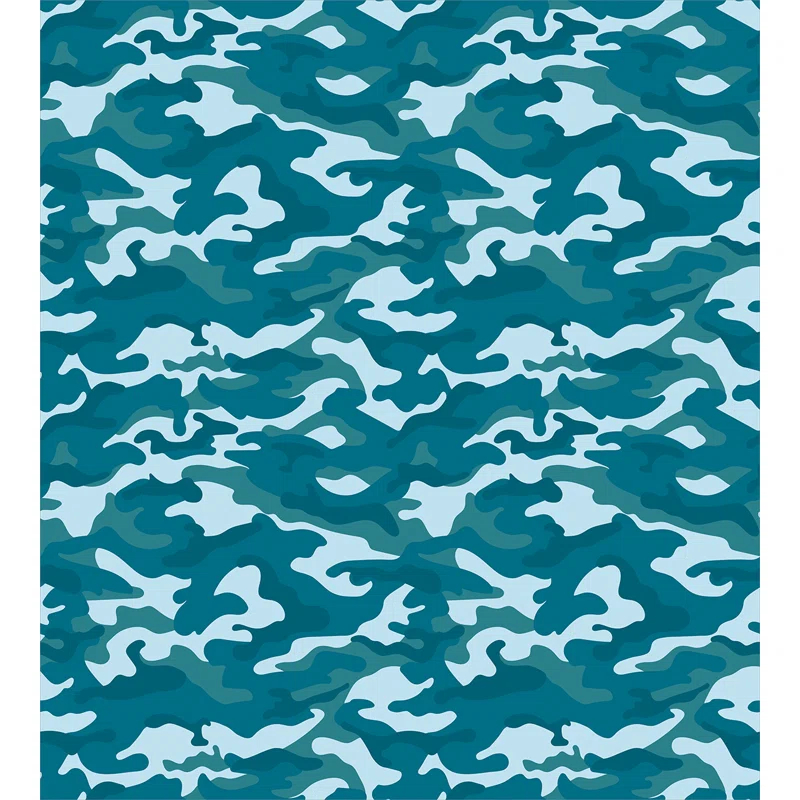 Ambesonne Camo Coastal Camouflage Duvet Cover Set