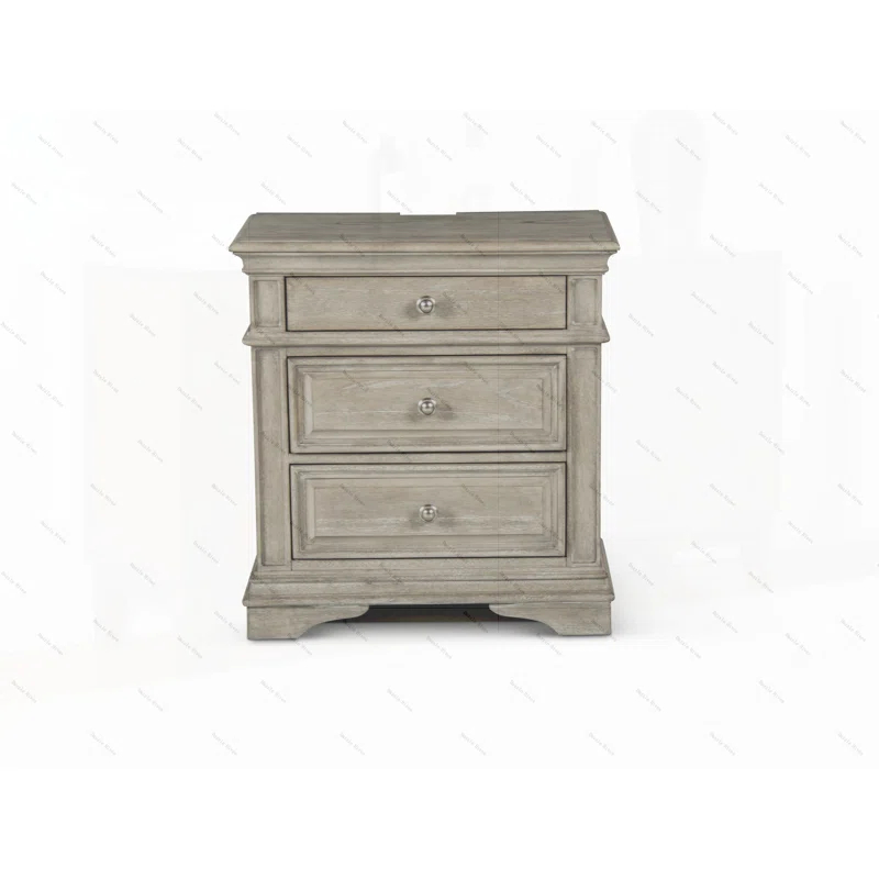 One Allium Way® Highland Park - Nightstand With USB - Waxed Driftwood