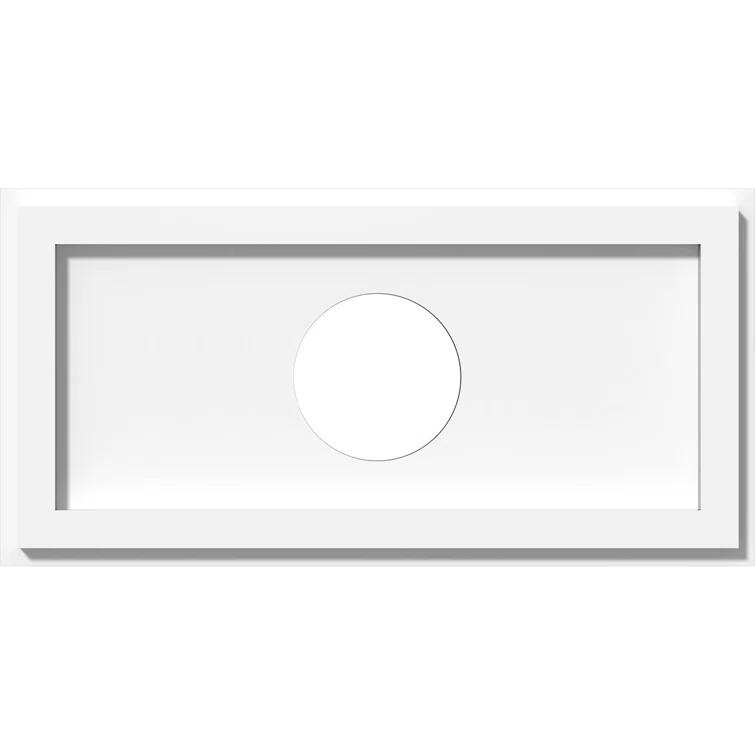 Ekena Millwork Rectangle Ceiling Medallion CMP18X9RE-04000