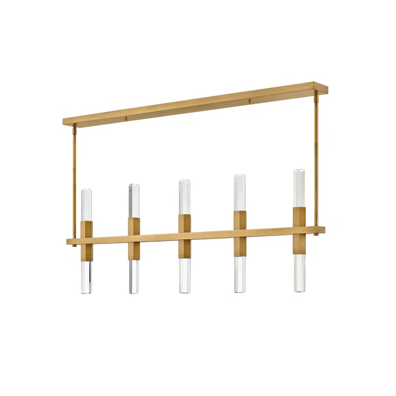 Fredrick Ramond Cecily 10-Light Linear Pendant with Faceted Crystal Rods
