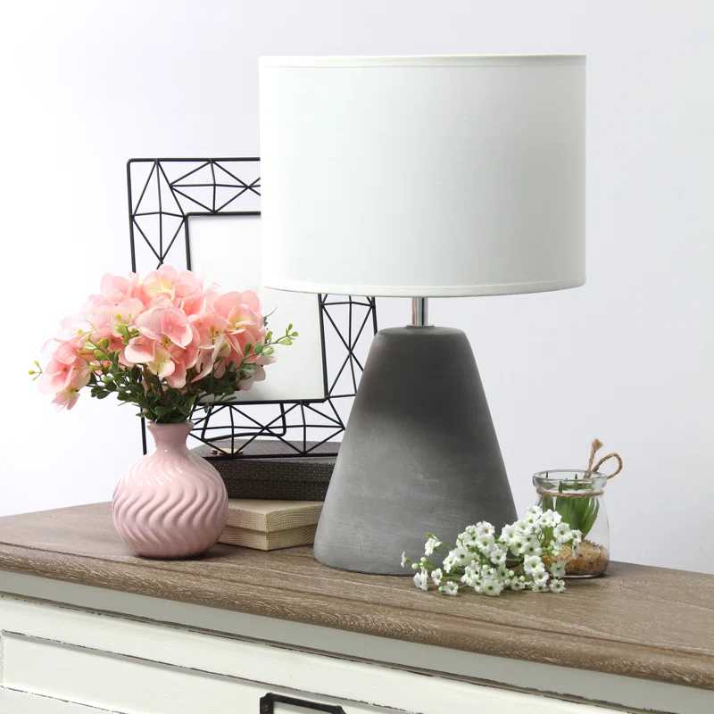 Union Rustic Amaresh Concrete Table Lamp