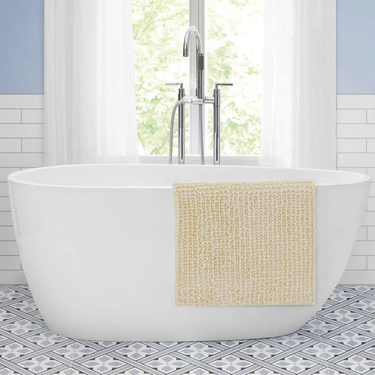 Laura Ashley Laura Ashley Butter Chenille Bath Rug