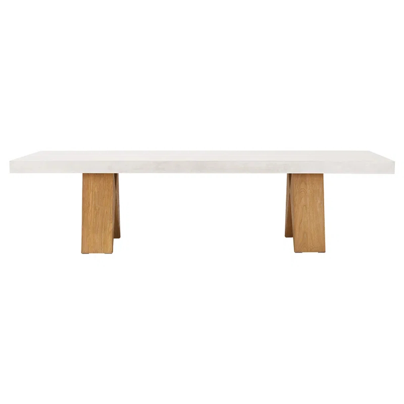 Seasonal Living Perpetual Rectangular Concrete Outdoor Dining Table