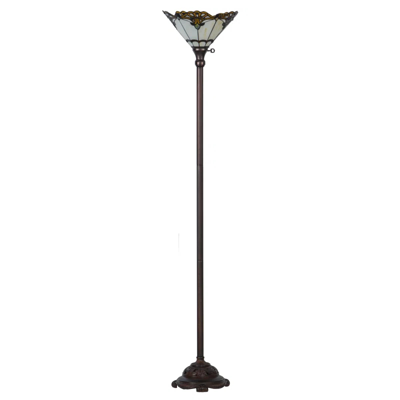 Meyda Tiffany & Stained Glass 70'' Mahogany Bronze Torchiere Floor Lamp