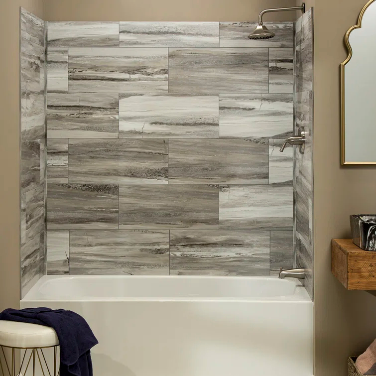 Palisade Palisade 23.2 in. x 11.1 in. Tile Shower and Tub Surround Kit (Set of 4)