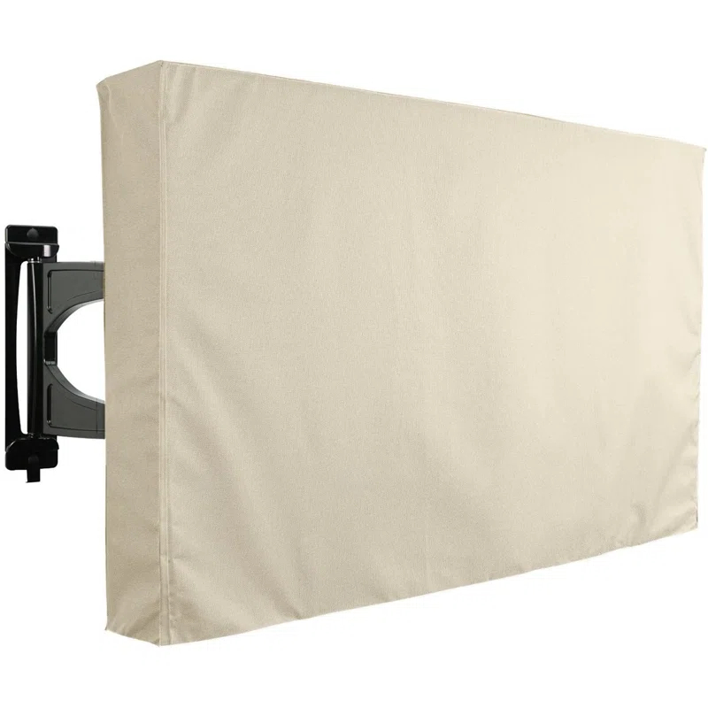 Khomo Gear Universal Weatherproof TV Cover – All-Season Protection for Flat Panel TVs, Water-Resistant, Breathable Material with Remote Pocket