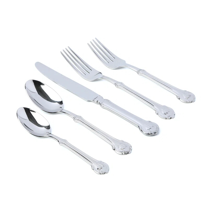 Wallace Wallace Napoleon Bee 45-Piece 18/10 Stainless Steel Flatware Set