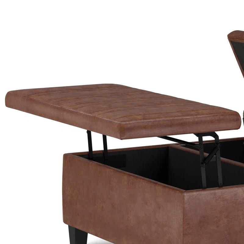 Simpli Home Ellis Coffee Table Storage Ottoman