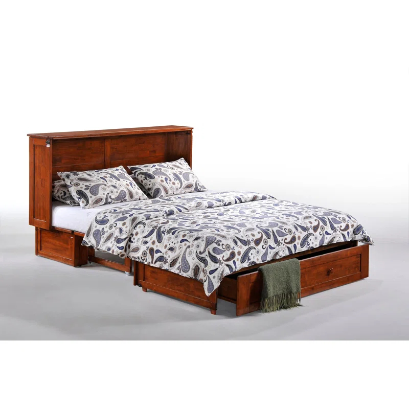Night & Day Furniture Queen Size Murphy Bed Cabinet with Storage & Charging Ports