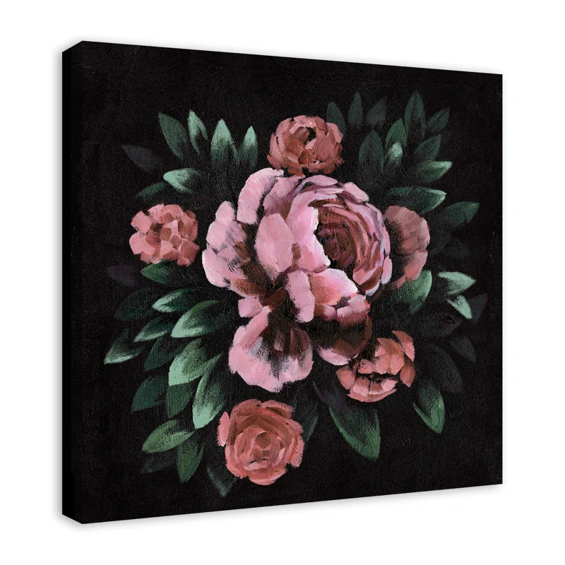 Red Barrel Studio® " Dark Moody Florals " Painting Print