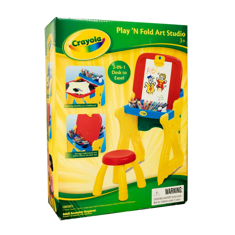Grow 'n Up Crayola Kids 7 Piece Arts And Crafts Table and Chair Set