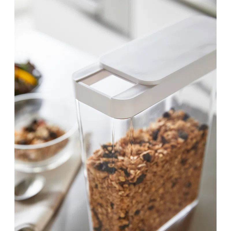 Yamazaki Home Yamazaki Home Dry Food Storage Container With Sliding Lid , Cereal, Grains, Pasta, Flour, 9.5 cups