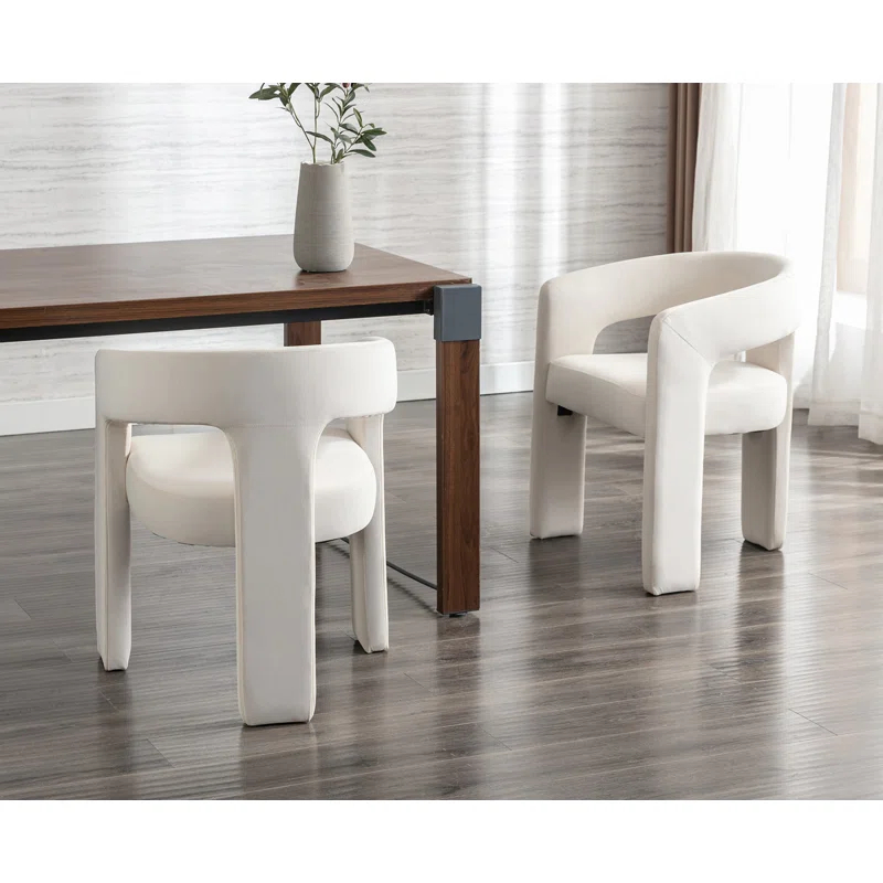wahson office chair Modern Upholstered Barrel Dining Chairs (Set of 2)