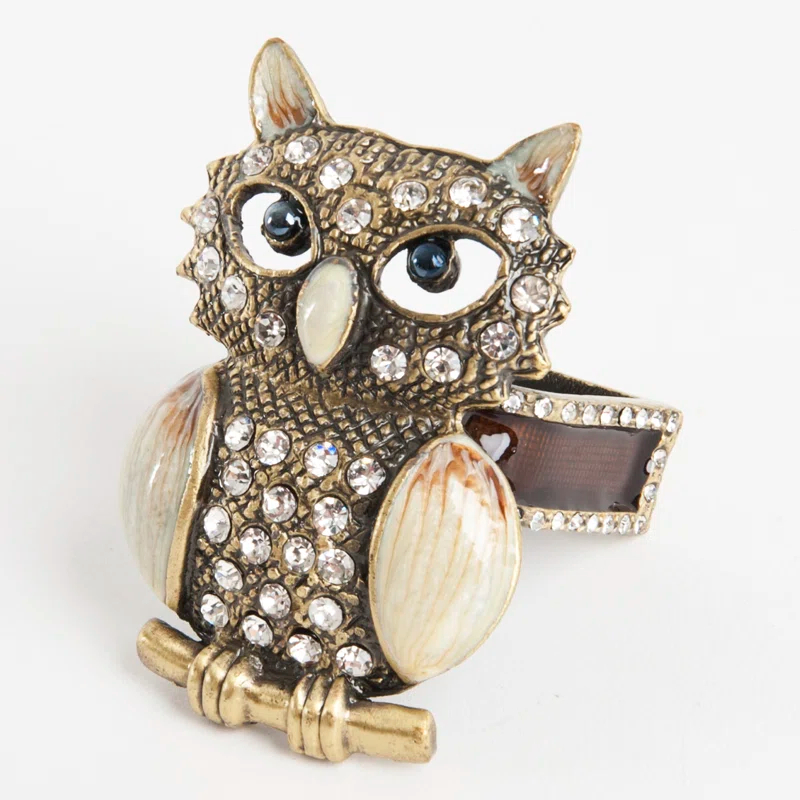 Saro Nature's Touch Metal Napkin Ring (Set of 4)