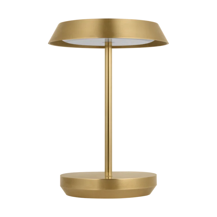 Hand Rubbed Antique Brass Outdoor Rechargeable LED Table Lamp