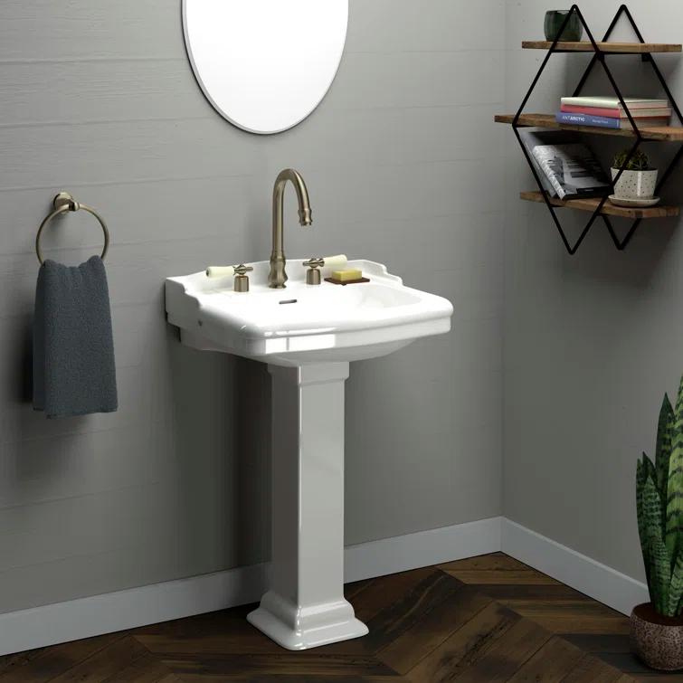 Barclay Barclay Stanford 15'' Vitreous China U-Shaped Bathroom Sink with Overflow 3-876WH