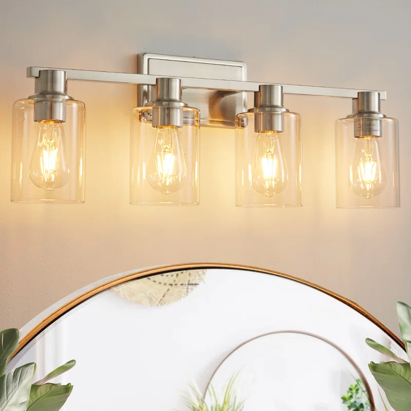 4 - Light Dimmable Vanity Light Mirror Headlights