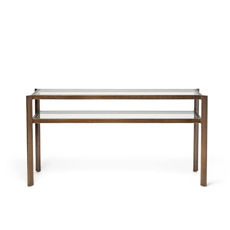 Interlude Linley 63'' Glass Top Console Table