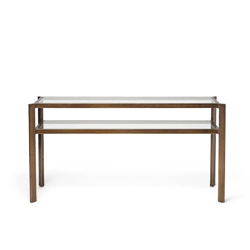 Interlude Linley 63'' Glass Top Console Table