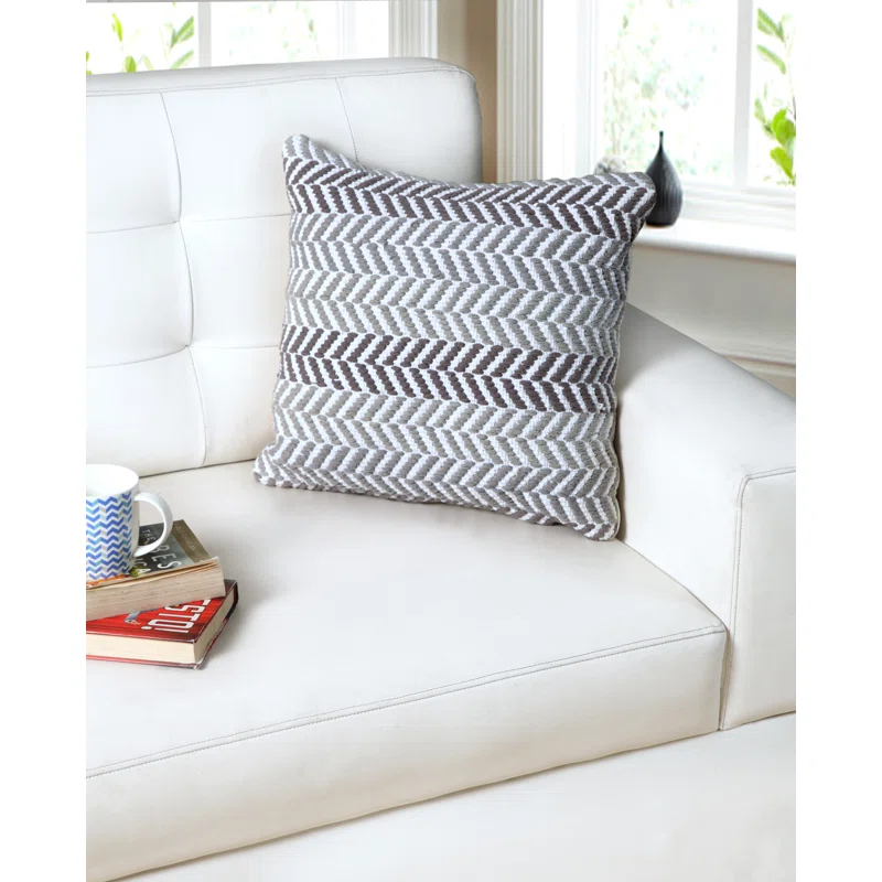 AANNY Chevron Cotton Throw Pillow