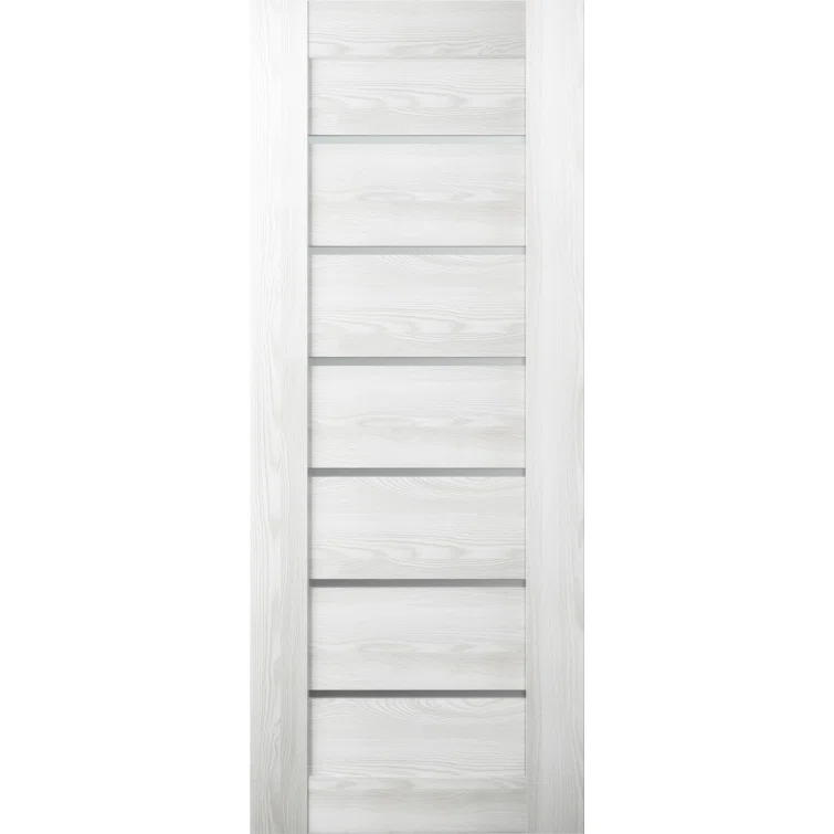 Belldinni Avon 07-02 Paneled Manufactured Wood and Frosted Glass Interior Door Slab