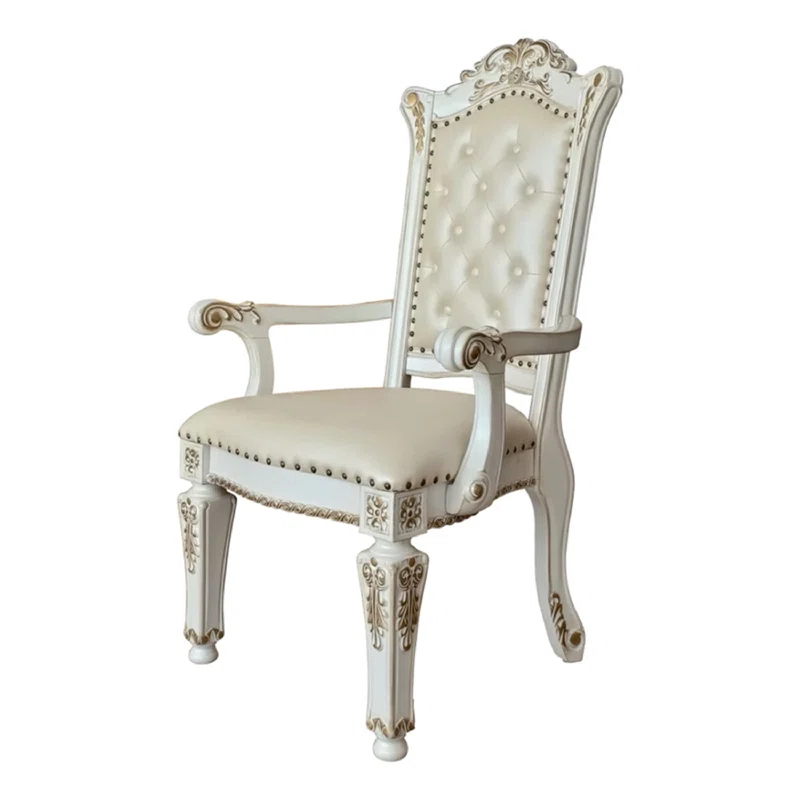 Benjara Faux Leather Armchair