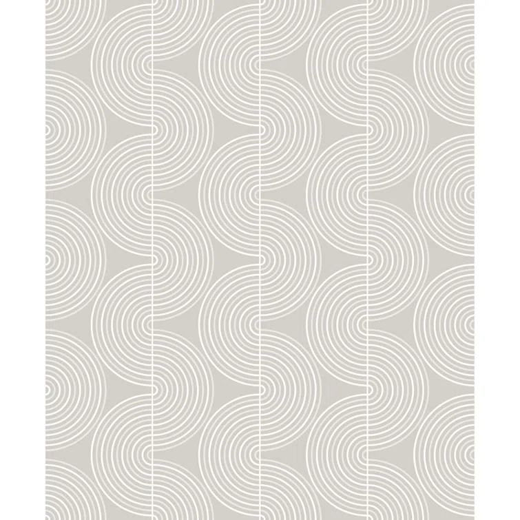 NextWall Alloy Grey Zen Geo Peel and Stick Wallpaper