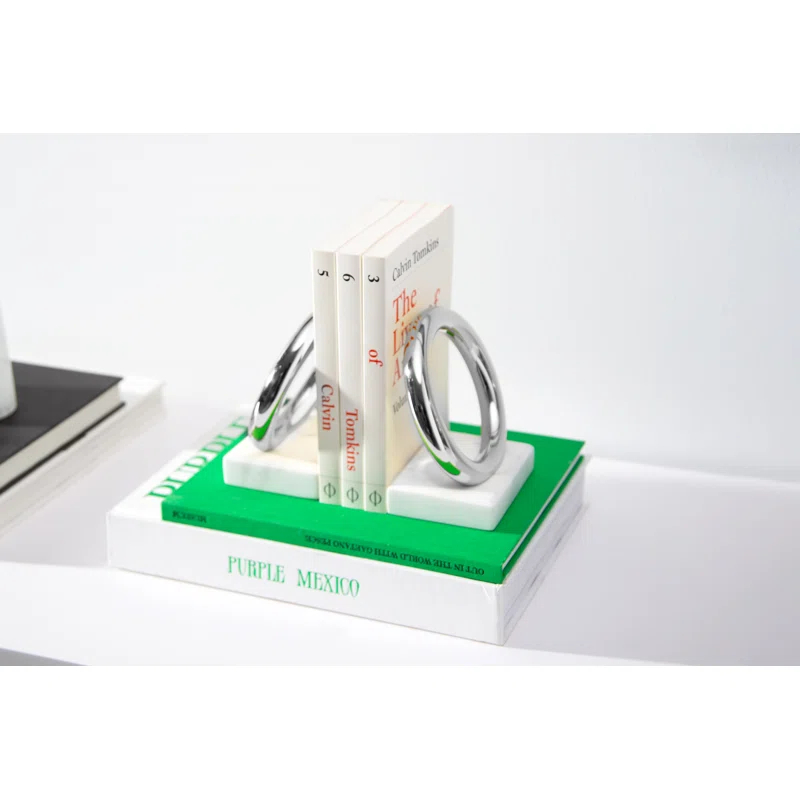 Anna New York Modern & Contemporary Non-Skid Bookends (Set of 2)