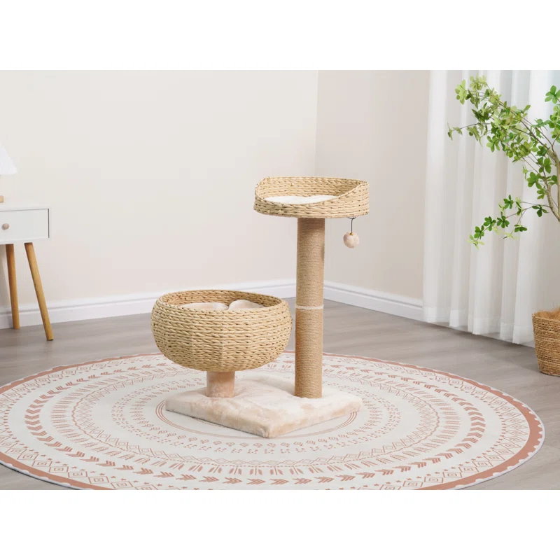 PetPals PetPals Handwoven Cat Tree with Perches Scratching Post