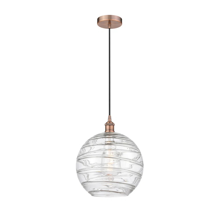 Innovations Lighting Athens Deco Swirl 1 - Light Single Drop Pendant Pendant