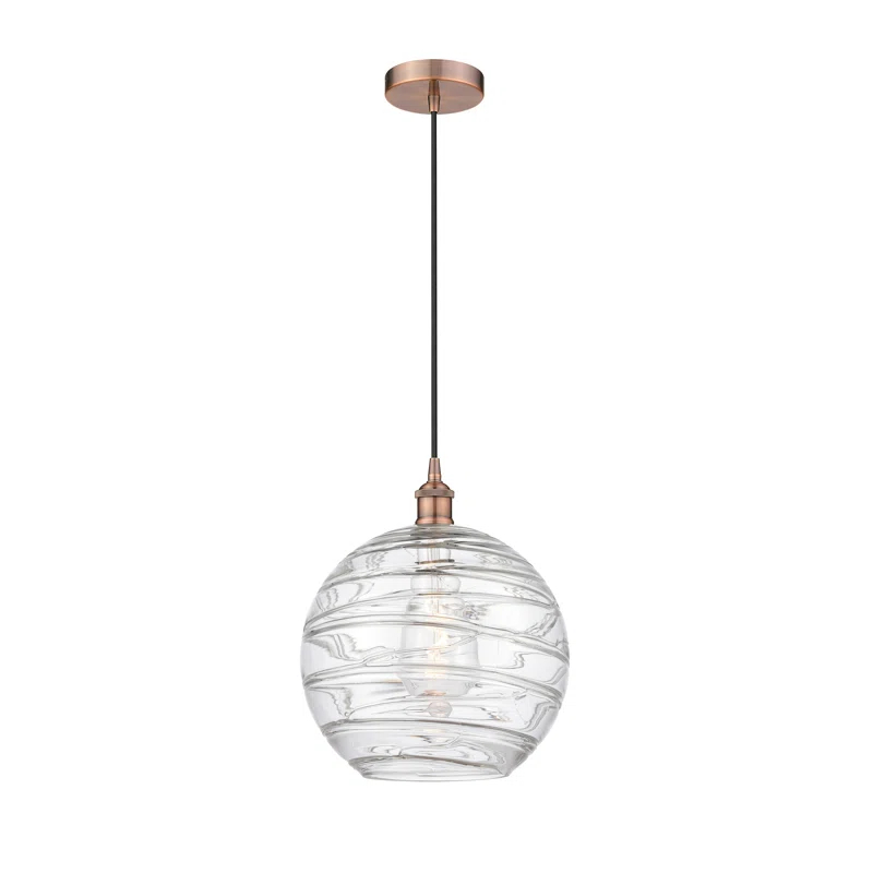 Innovations Lighting Athens Deco Swirl 1 - Light Single Drop Pendant Pendant