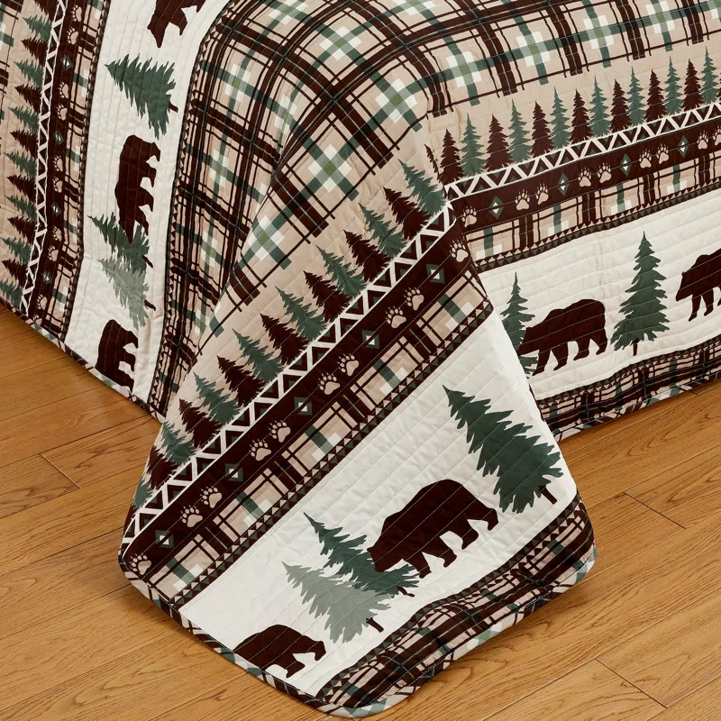 Market & Place Cedar Creek No Log Cabin Quilt Set